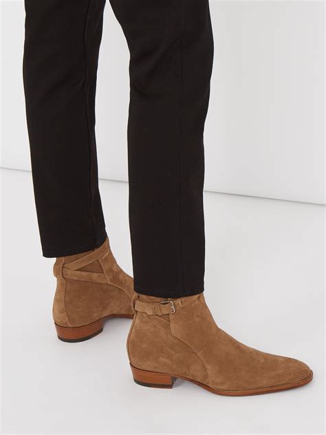 ysl mens boots suede|saint laurent male boots snakeskin.